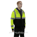 Hot Selling Wholesale ANSI 107 Class 3 2-Tone Safety Hoodie Full Zip Hi Vis Hooded Sweatshirt